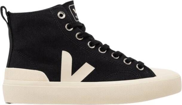 Veja Nova hoge sneakers in zwart biologisch katoen Black