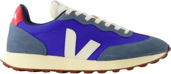 Veja Blauwe Nylon Sneakers Ronde Neus Blue Heren