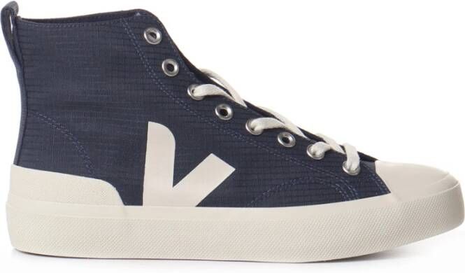 Veja Blauwe Stoffen Sneakers met Logo Blue Heren