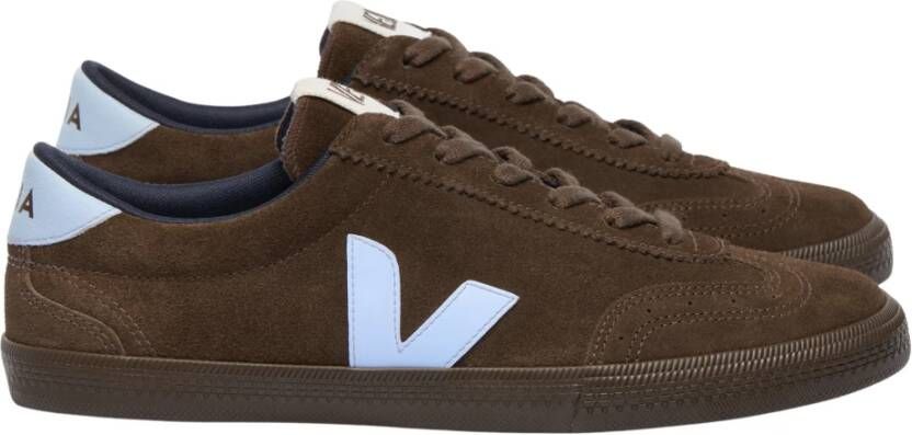 Veja Bruine Sneakers met Witte Details
