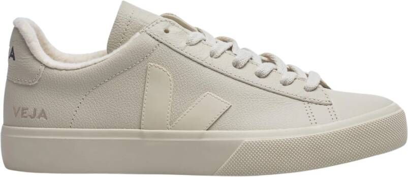 Veja Winter Chromevrij Leren Sneakers Beige Heren