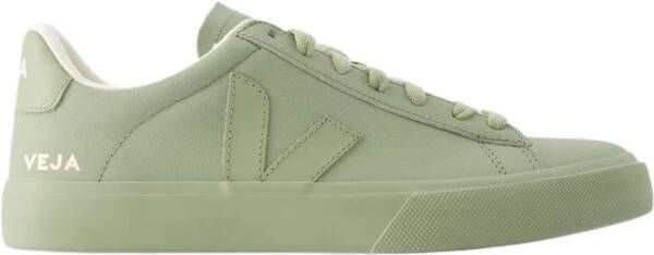 Veja Campo Leren Sneakers Groen Heren