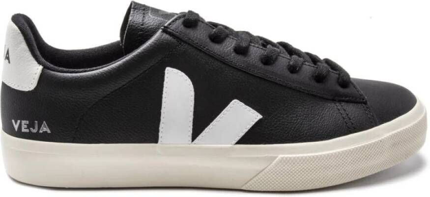 Veja Campo Sneakers in Black and White Chromefree Leather Zwart - Foto 5