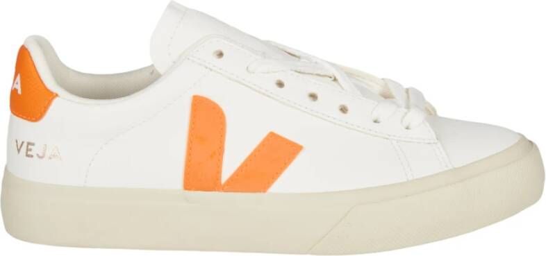 Veja Campo Logo Orange Sneakers White Dames