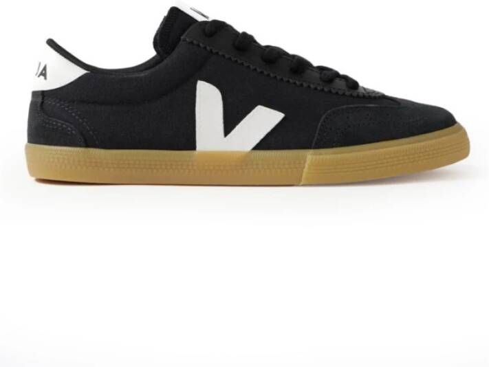 Veja Canvas Sneakers Zwart Wit Bruine Zool Black Heren