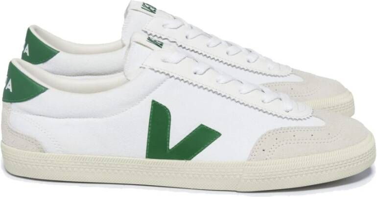 Veja Canvas Volley Sneaker Wit & Emeraude White Dames