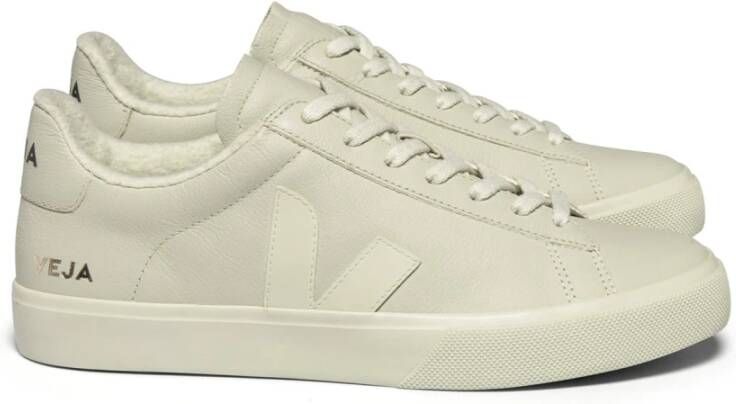 Veja Ivory Leren Sneakers voor Vrouwen Beige Dames