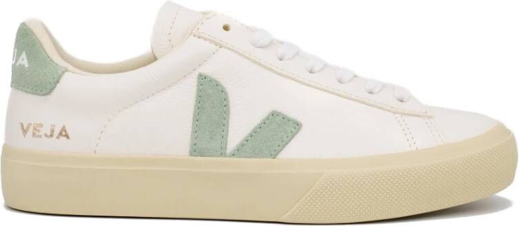 Veja Chroomvrije leren sneakers in wit matcha White Dames
