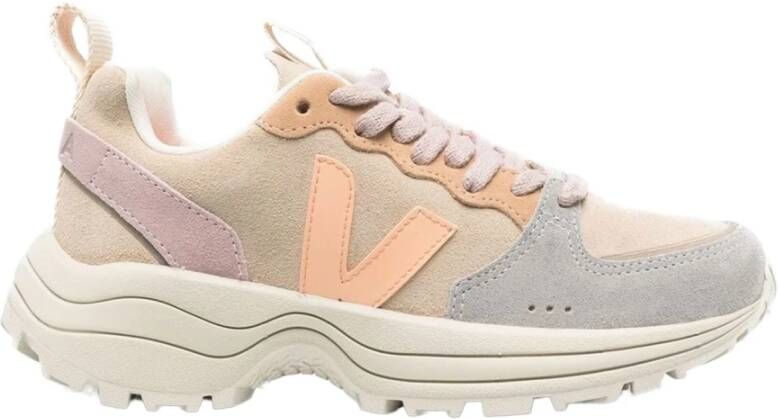 Veja Chunky Suede Peach Sneaker Beige Dames