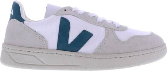 Veja Vx0102796B witte mesh+beige groen logo sneakers White Heren