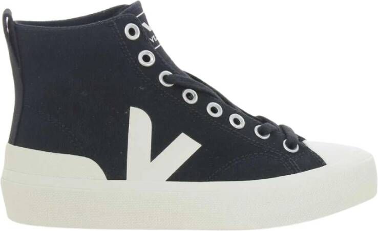 Veja Nova hoge sneakers in zwart biologisch katoen Black