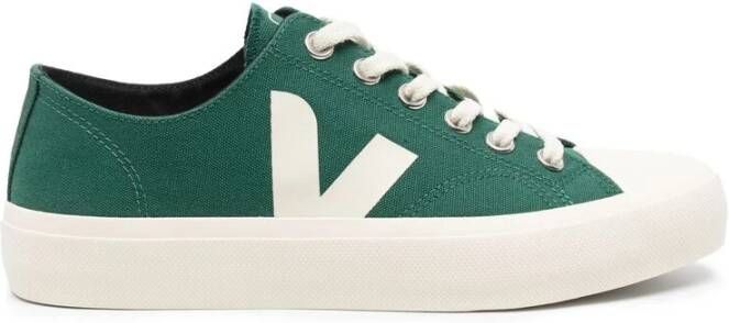Veja Donkergroene VLogo Sneakers Green Heren