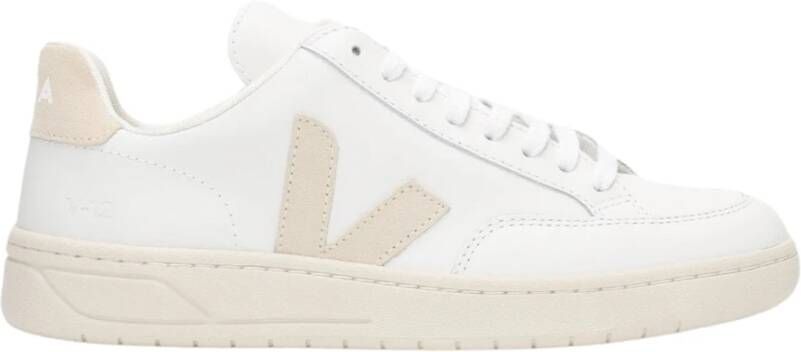 Veja V-12 herensandaal van zandkleurig en wit leer White Heren - Foto 12