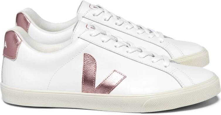 Veja Eenvoudige Vetersluiting Sneakers White Dames