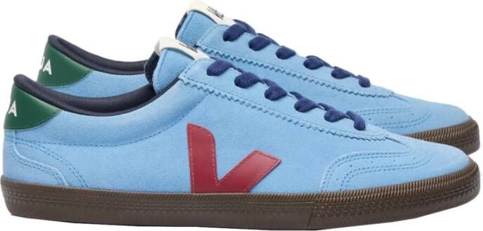 Veja Volley sneaker van suède met leren details