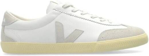 Veja Grijze Witte Canvas Sneaker met Geperforeerde Details