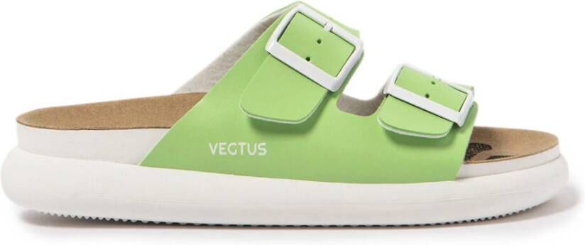 Veja Groene vegan sandalen met zachte platform Green Dames