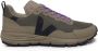 Veja Kaki en Zwarte Sneakers met Mauve Veters Green Heren - Thumbnail 1