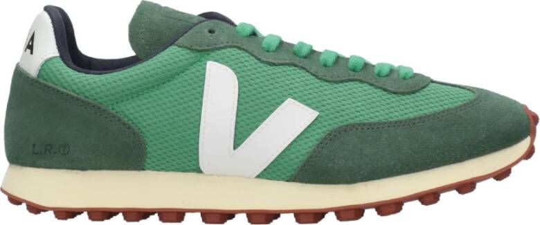 Veja Groene Sneakers met Suède Logopatch Green Heren