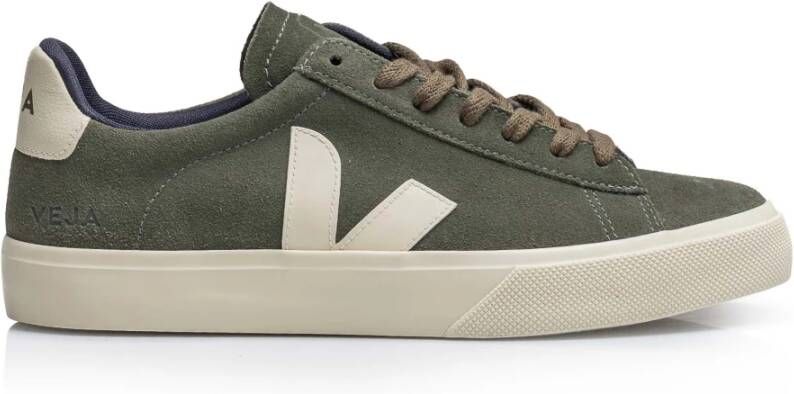 Veja Sneakers Heren Lage sneakers Herenschoenen Suède Campo sue Groen