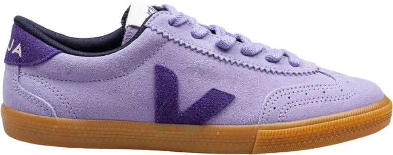 Veja Lavendel Suède Sneakers met Amazone Rubber Purple Dames