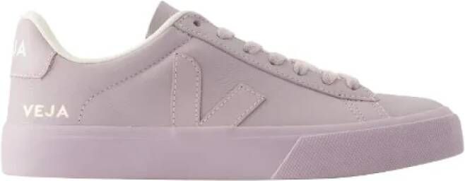 Veja Paarse Leren Campo Sneakers Vetersluiting White Dames