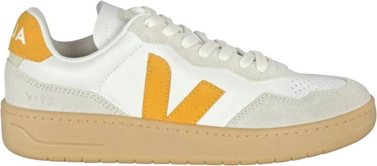 Veja Leren en suède sneakers