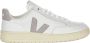 Veja Witte Leren Sneakers Ronde Neus Logo White Heren - Thumbnail 1