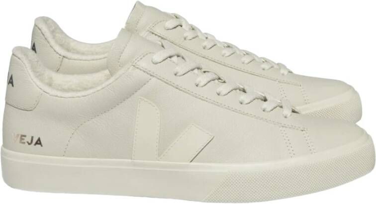 Veja Ivory Leren Sneakers voor Vrouwen Beige Dames