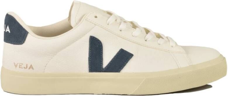 Veja Gedurfde Leren Sneakers Neutrale Kleuren