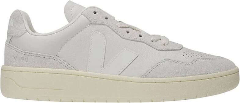 Veja Witte sneakers met grijze suède inzetstukken White - Foto 4