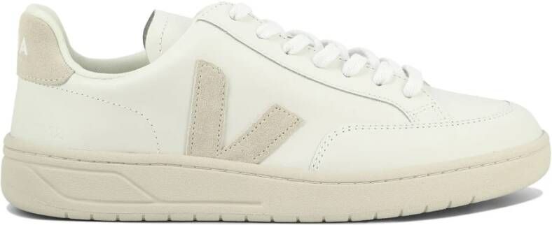 Veja V-12 herensandaal van zandkleurig en wit leer White Heren - Foto 14