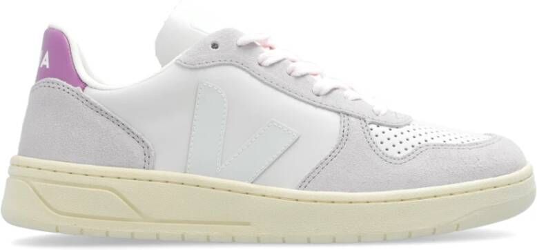 Veja Paarse Sneakers met Leren Inzetstukken Purple Dames - Foto 5