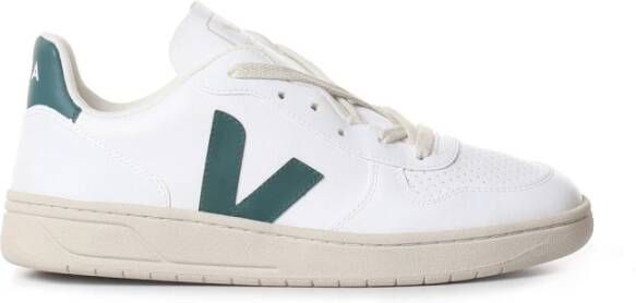 Veja Witte Groene Vegan Tennisgeïnspireerde Sneaker White Heren