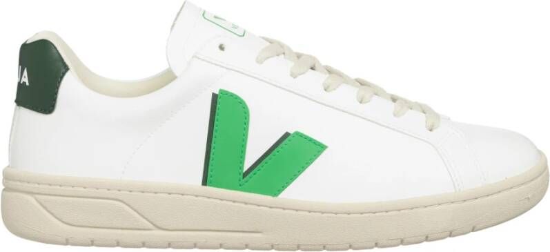 Veja Witte Sneakers Groen Logo Vetersluiting White Heren