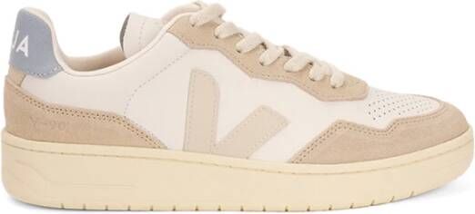Veja V-90 Leren Wit Staal Sneakers Multicolor Dames