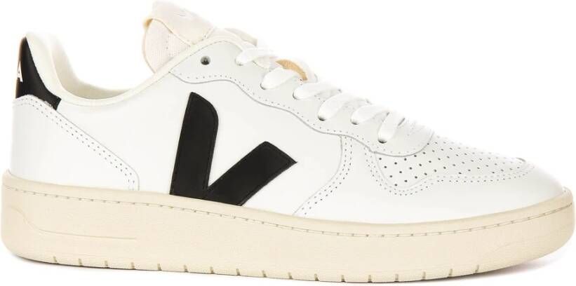 Veja Prime Leer Wit Zwart Dames Sneakers