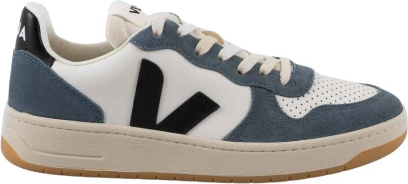 Veja Retro-geïnspireerde blauw en wit sneakers