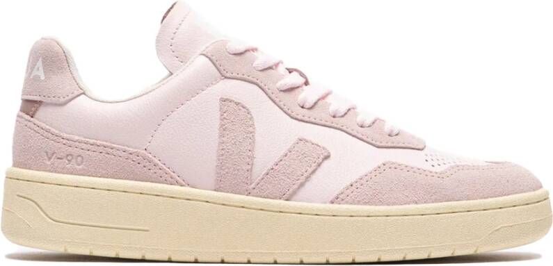 Veja Witte Leren Sneakers Stijlvol Comfort Purple Dames - Foto 2