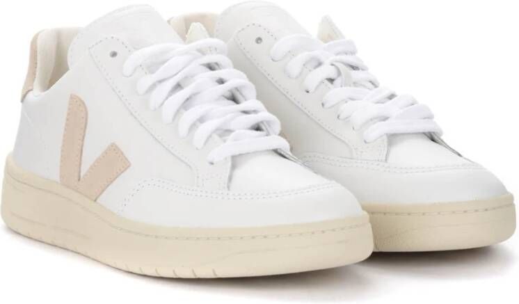 Veja V-12 herensandaal van zandkleurig en wit leer White Heren - Foto 6