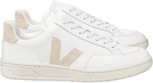 Veja V-12 herensandaal van zandkleurig en wit leer White Heren - Foto 18