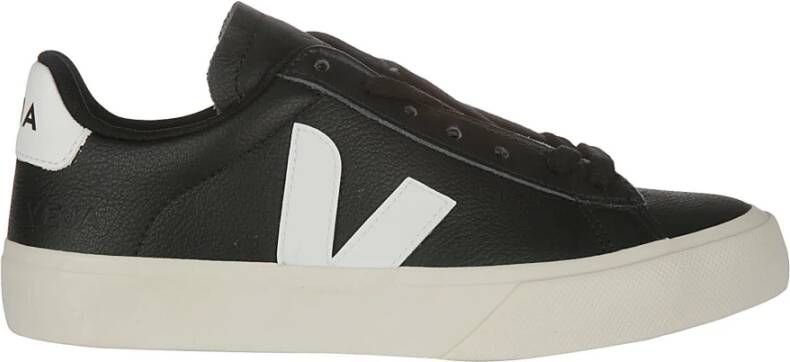 Veja Campo Sneakers in Black and White Chromefree Leather Zwart - Foto 13