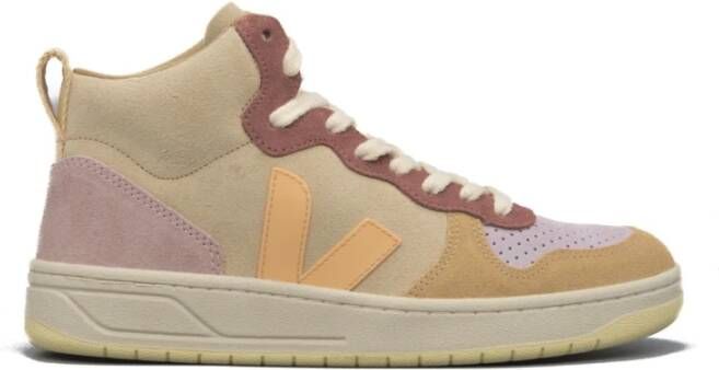 Veja Sneakers Dames Hoge sneakers Damesschoenen Suède V15 suede Beige combi - Foto 3