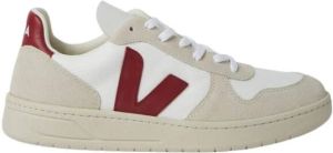 Veja v-10 sneakers wit vx011314 white-marsala suede