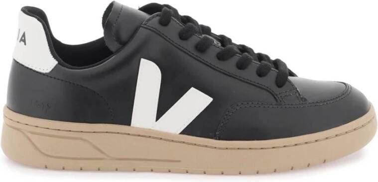 Veja Zwart Wit Dune Leren Sneakers Black Dames