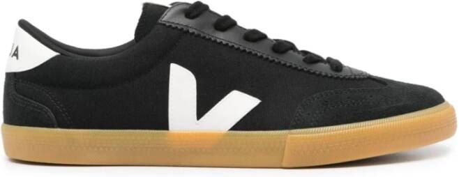 Veja Volley sneaker van canvas met leren details