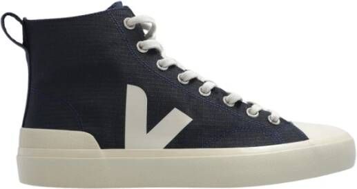 Veja Blauwe Stoffen Sneakers met Logo Blue Heren