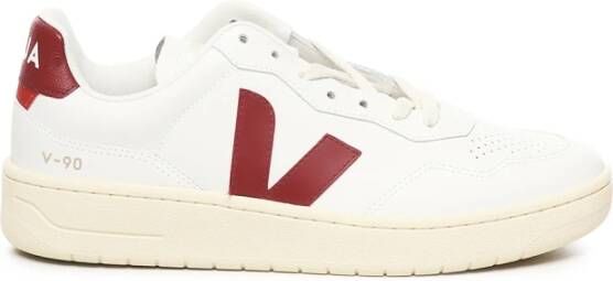 Veja Sneakers met front vetersluiting White Heren