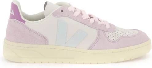 Veja Paarse Sneakers met Leren Inzetstukken Purple Dames