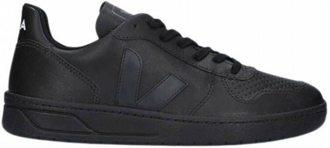 Veja V 10 CWL Faux Leather Sneakers Zwart Dames